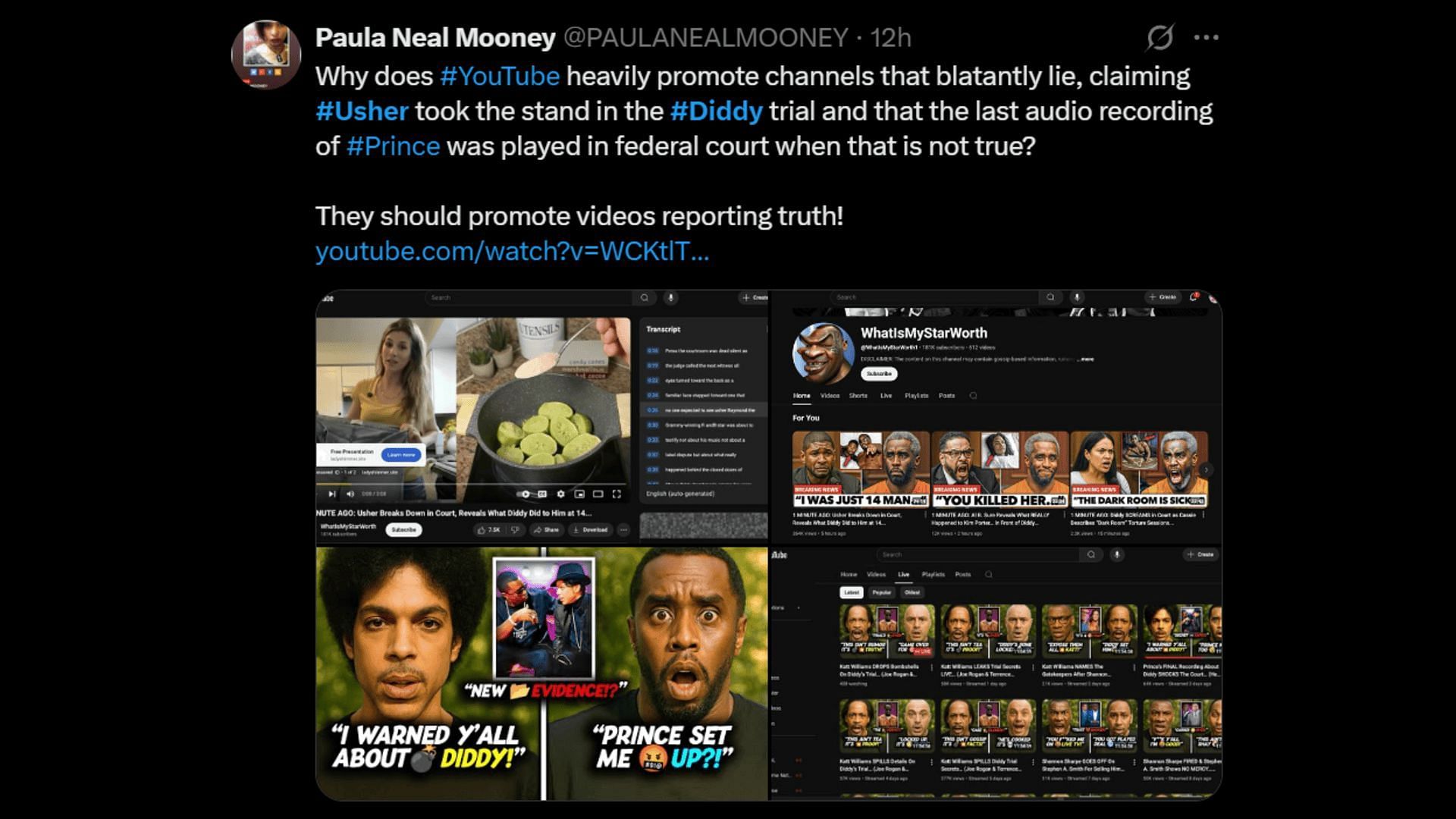 Usher did not testify at the Diddy trial despite the rumors. (Image via X)